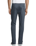 Dyed Slim-Fit Trousers, Mid Gray