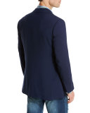 Cashmere Three-Button Sport Coat, Navy