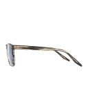 Men's Plimsoul Round Sunglasses, Gray/Blue