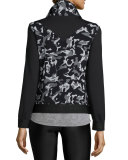 Emblem Front-Zip Jacket, Black Camo