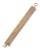 English Curb Link Bracelet with Diamond Bars