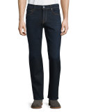 Standard-Fit Dark Blue Denim Jeans, Undiscovered