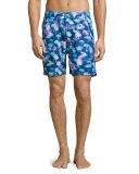 Moon Jellies Swim Trunks, Blue