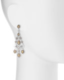 Hebe Carved 18K Chandelier Earrings