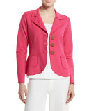 New Denim Button-Front Jacket, China Cat Pink