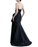 Faille Strapless Gown