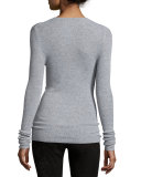 Cashmere Ribbed Crewneck Top