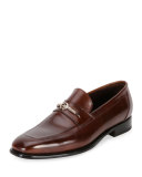 Calf Leather Classic Loafer, Brown