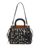 Rogue 25 Studded Leather Shoulder Bag, Black