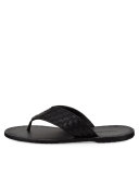 Woven Leather Flip-Flop Sandal, Black