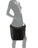 Prisma Skeleton Hobo Bag, Black