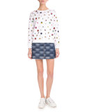 Tanami Flower Crewneck Sweatshirt, White