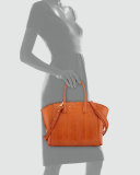 Brera 30 Sport Ostrich Satchel Bag, Orange