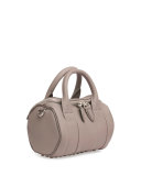Mini Rockie Leather Satchel Bag, Mink Gray