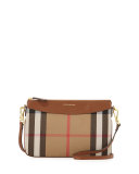 House Check Crossbody Bag, Tan