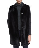 Berit Reversible Faux-Fur Trimmed Coat
