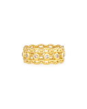 Flamenco 18K Diamond Scroll Ring, Size 7