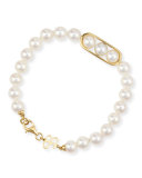 18K Gold Akoya Pearl Bracelet, 7"