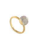 Tennis 18K Gold Pavé Diamond Ball Ring