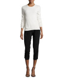 Allyn Drawstring-Waist Jogger Pants, Black