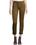 Sally Cropped Jeans, Khaki