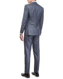 Colosseo Mini-Chevron Two-Piece Suit, Gray