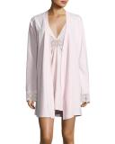 Sonia Lace-Inset Chemise, Pink Lilly
