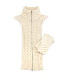 Upstate Knit Dickey w/Cuffs, Ivory