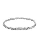 Classic Chain Slim Twisted Diamond Bracelet