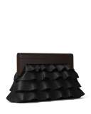 Stanwyck Ruffled Leather Clutch Bag