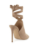 Evelyn Suede Wrap-&-Tie Sandal