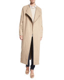 Long Drama Coat, Almond Latte 