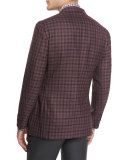 Dustin Check Two-Button Sport Coat, Lavender/Brown