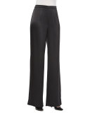 Kate Satin Wide-Leg Pants