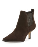 Latour Suede Pointed-Toe Bootie