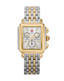 18mm Deco Diamond Dial Watch Head, Two-Tone
