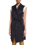 SoCal Stretch Trench Vest, Navy