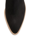 Easton Asymmetric Nubuck 85mm Bootie, Black