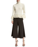 Classic-Fit Flare-Leg Culottes