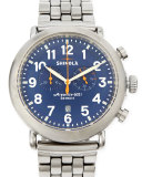 47mm Runwell Men's Chronograph Watch, Stainless Steel/Blue Dial 