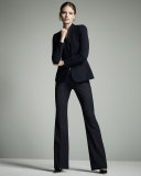 Thaisune Flare-Leg Trousers, Midnight Blue