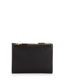 Triple-Zip Crossbody Bag, Black