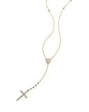 Femme Fatale Crossary Necklace with Diamonds