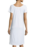 Butterknit Short-Sleeve Short Gown