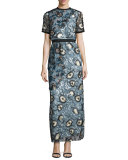 Florentine Floral Embroidered Maxi Dress