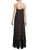 Sleeveless Maxi Slip Dress, Vintage Floral
