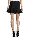 Stretch Jersey Fit-and-Flare Mini Skirt