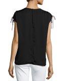 Malkara Drawstring Modern Georgette Top