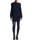 Brady Oversized Wool-Blend Sweater, Royal