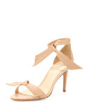 Leather Bow-Tie d'Orsay Sandal, Beige